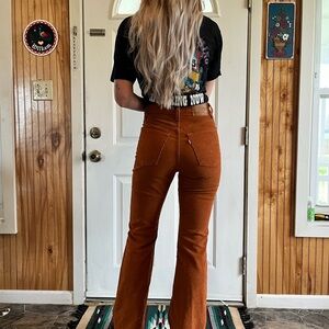 Levi's Women's Orange Corduroy Pants